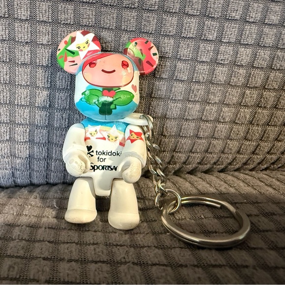 Tokidoki Lesportsac Qee Bearbrick Bag Charm Keychain Bear 2.5"inch 2006 - Picture 1 of 10